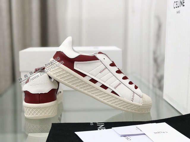 Celine專櫃女鞋 賽琳2022貝殼頭堪比阿迪還香的帆布鞋 平底小白鞋 dx3498